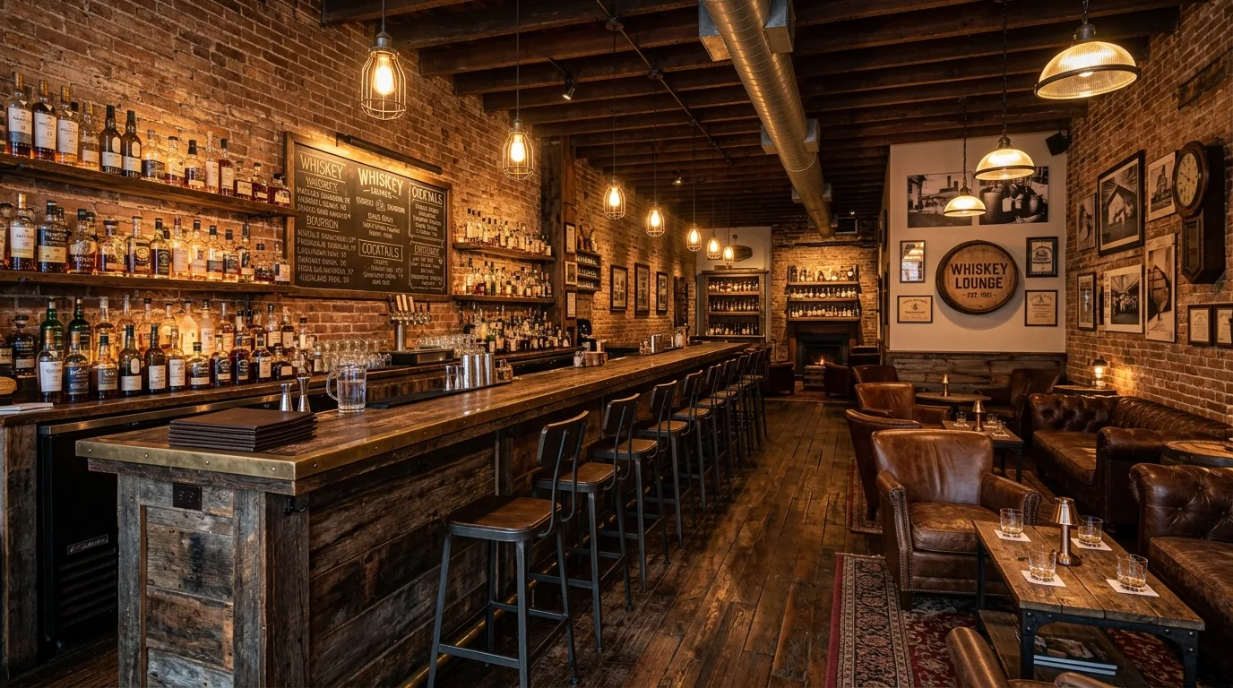 Create a tasting corner that feels intimate and calm inspiration for a home whiskey lounge.